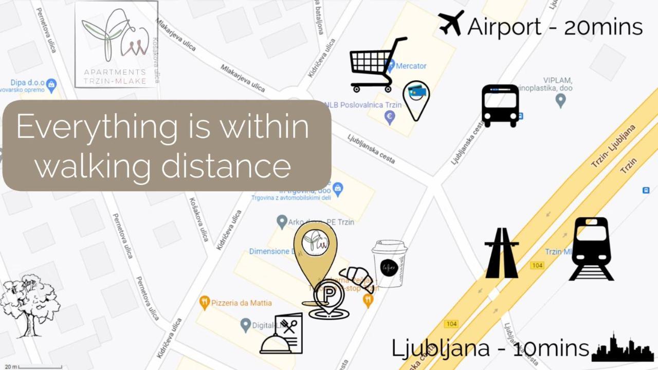 Apartments Trzin-Mlake W Free Parking Екстериор снимка